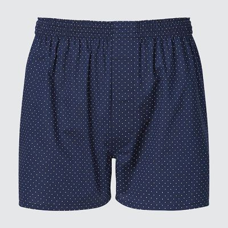 Trunks Uniqlo Woven Dotted Hombre Azul Marino | 427863_PE