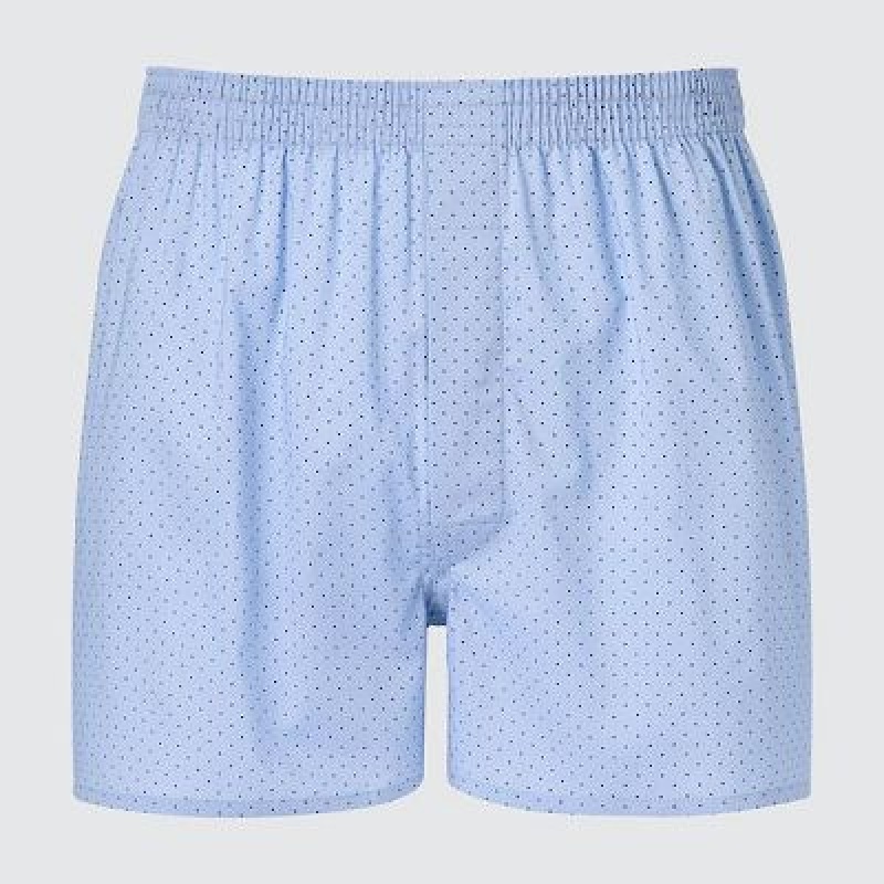 Trunks Uniqlo Woven Dotted Hombre Azules | 789205_PE