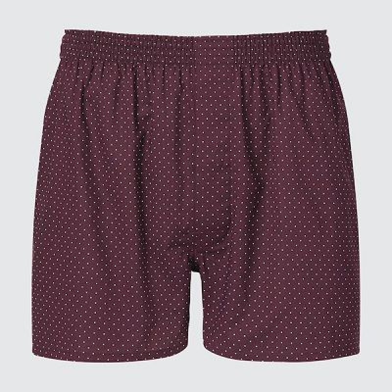 Trunks Uniqlo Woven Dotted Hombre Wine | 946128_PE