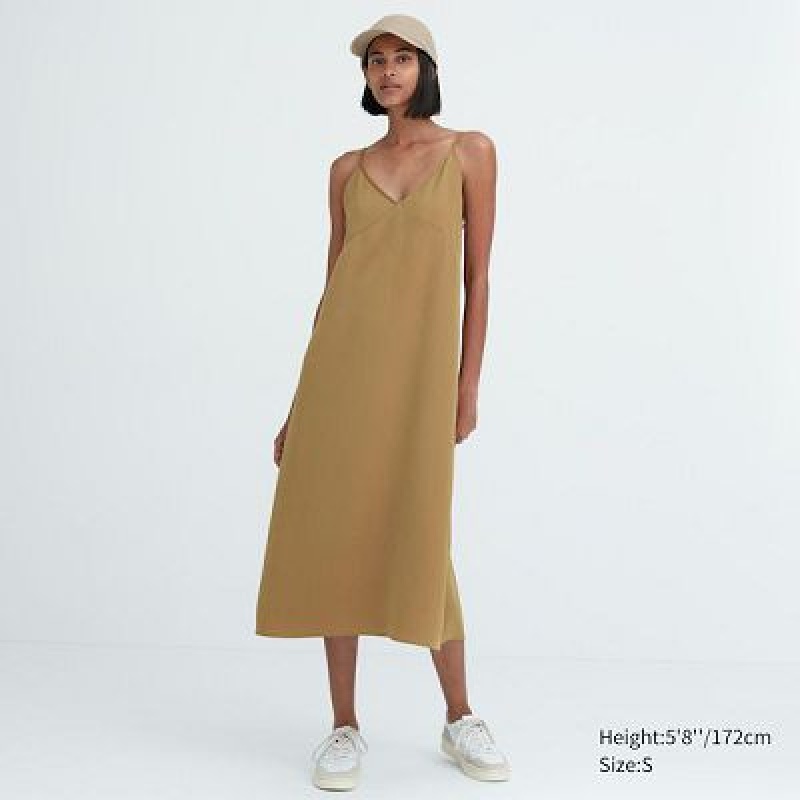 Vestido Uniqlo Camisole Midi Mujer Marrones | 914370_PE