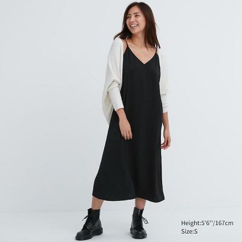 Vestido Uniqlo Camisole Midi Mujer Negras | 694571_PE