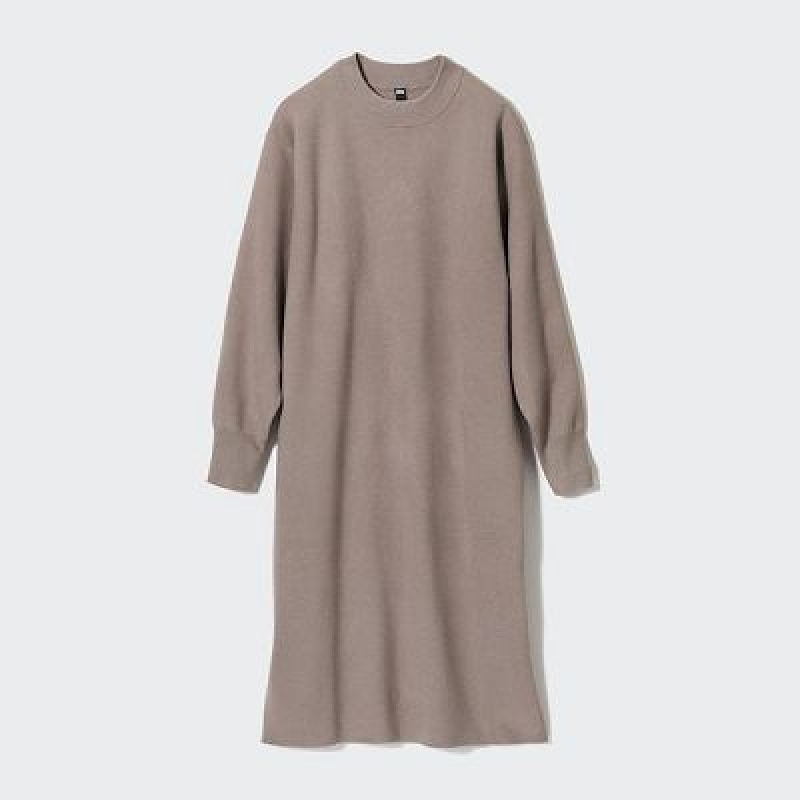 Vestido Uniqlo Souffle Yarn Long-Sleeve Mujer Blancas | 803692_PE