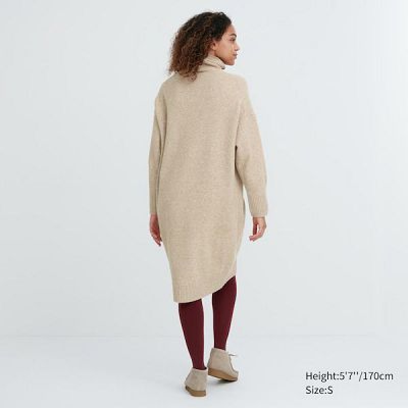 Vestido Uniqlo Souffle Yarn Turtleneck Mujer Gris | 647823_PE