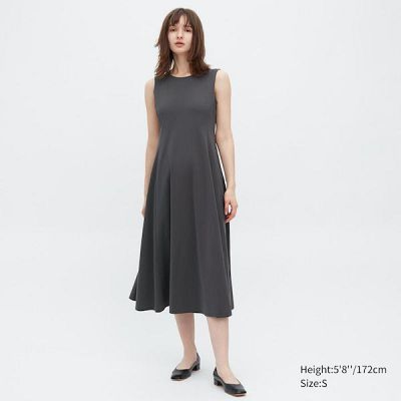 Vestido Uniqlo Ultra Stretch AIRism Sleeveless Mujer Gris | 79862_PE